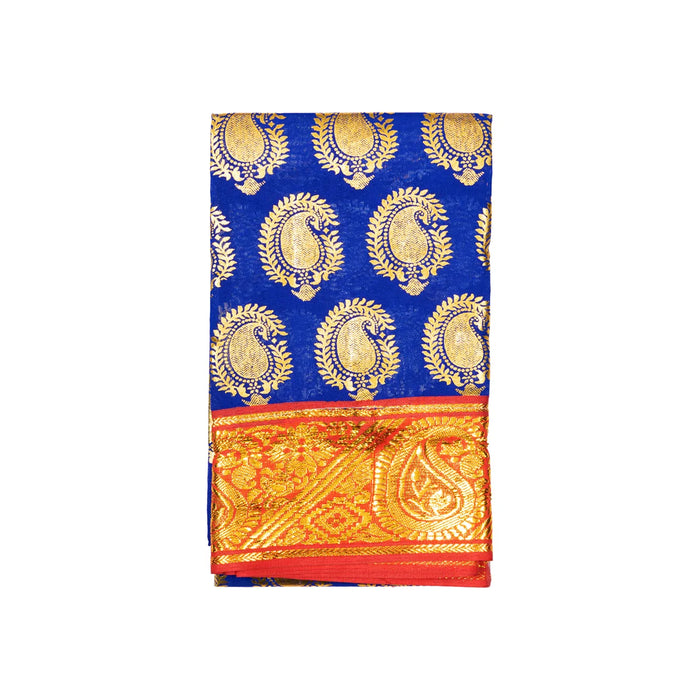 Amman Saree - 1 Mtr | Satin Pudavai/ Mango Design Saree / Zari Border Amman Saree for Deity