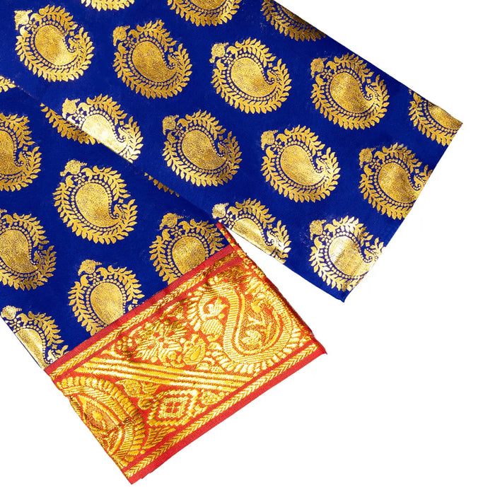 Amman Saree - 1 Mtr | Satin Pudavai/ Mango Design Saree / Zari Border Amman Saree for Deity