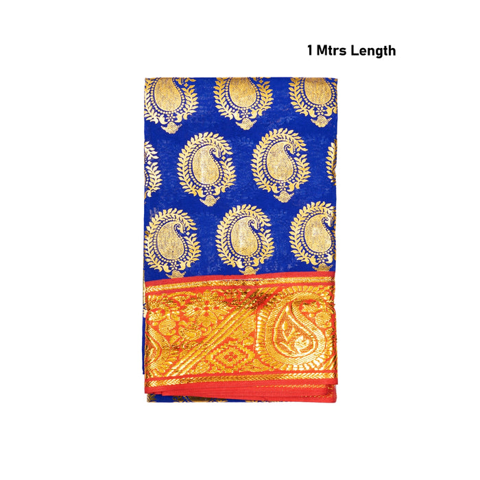 Amman Saree - 1 Mtr | Satin Pudavai/ Mango Design Saree / Zari Border Amman Saree for Deity