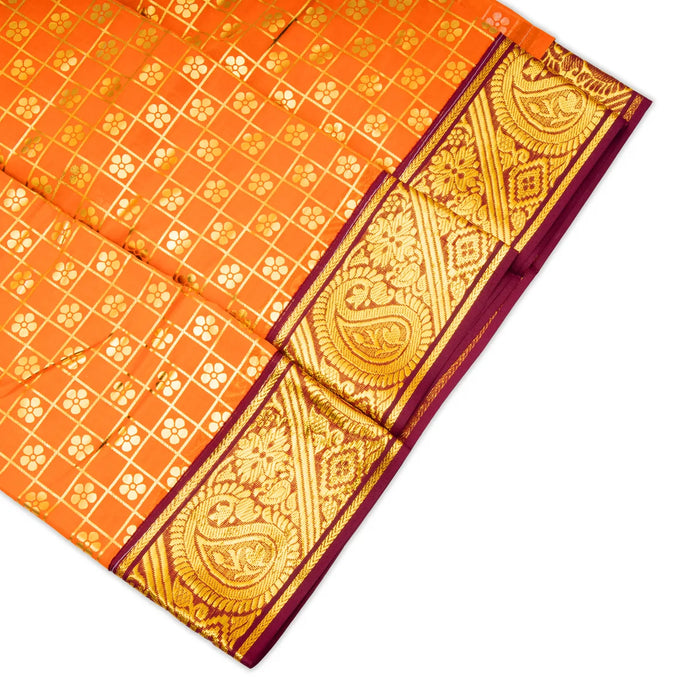 Amman Saree - 6 Mtr | Devi Dress/ Satin Material/ Deity Dress/ Saree for Goddess - Devi Dress