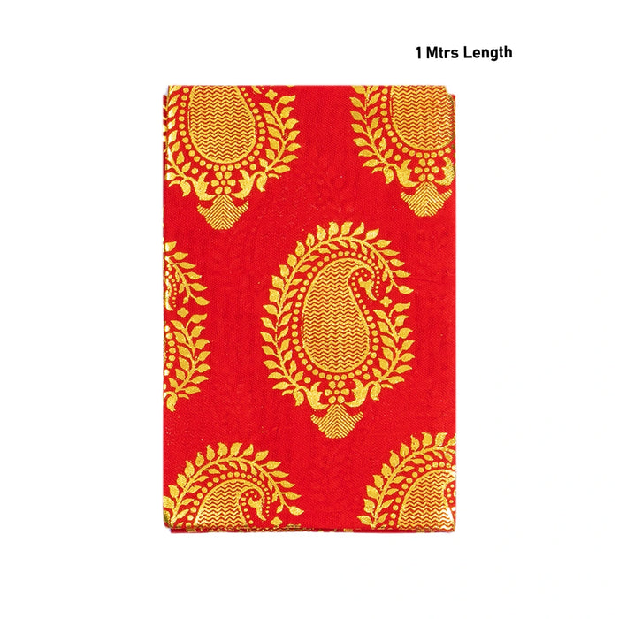 Navagraha Pet - 1 Mtrs | Mango Print Navagraha Pattu/ Navagraha Shanthi Pooja Cloth/ Nine Colour Cloth for Homam