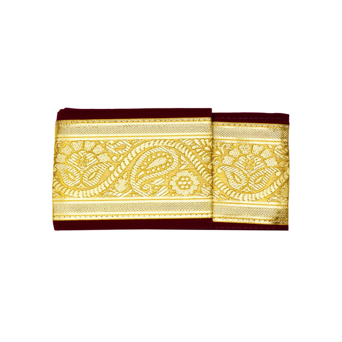 Velvet Belt - 1.25 Mtrs | Traditional Iyer Aranjanam/ Velcro Vastram Belt/ Priest Waist Belt for Dhothi