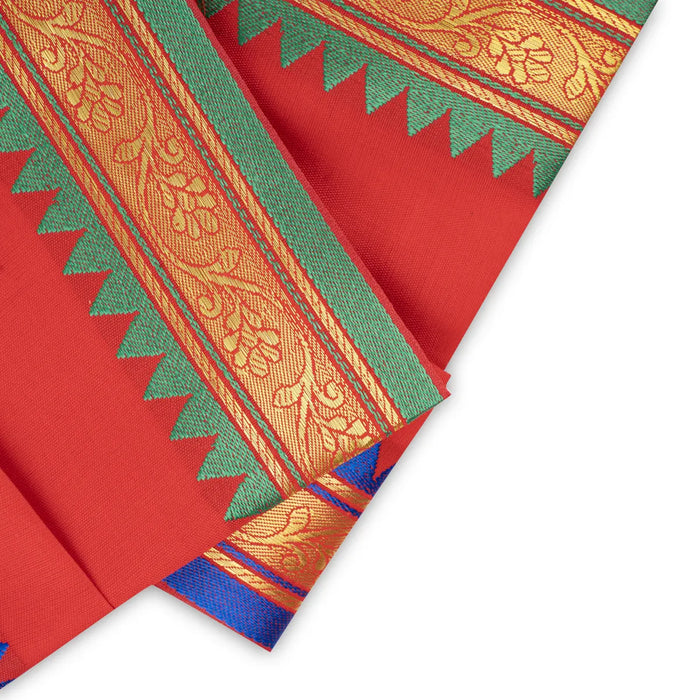 Ganesha Vastra - 34 x 50 Inches | Pillaiyar Thundu / Cotton Angavastram for Deity - Bhagwan Vastra