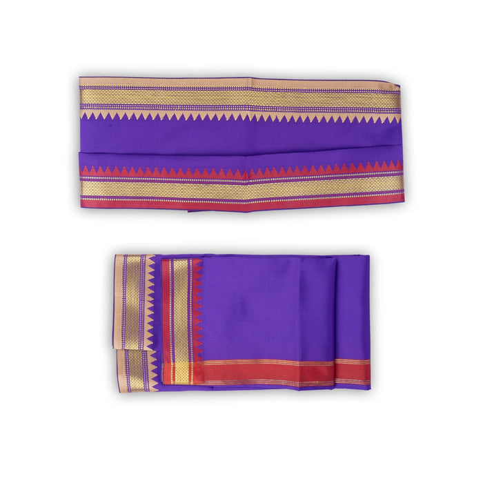 Ganesha Vastra - 34 x 50 Inches | Pillaiyar Thundu / Cotton Angavastram for Deity - Bhagwan Vastra