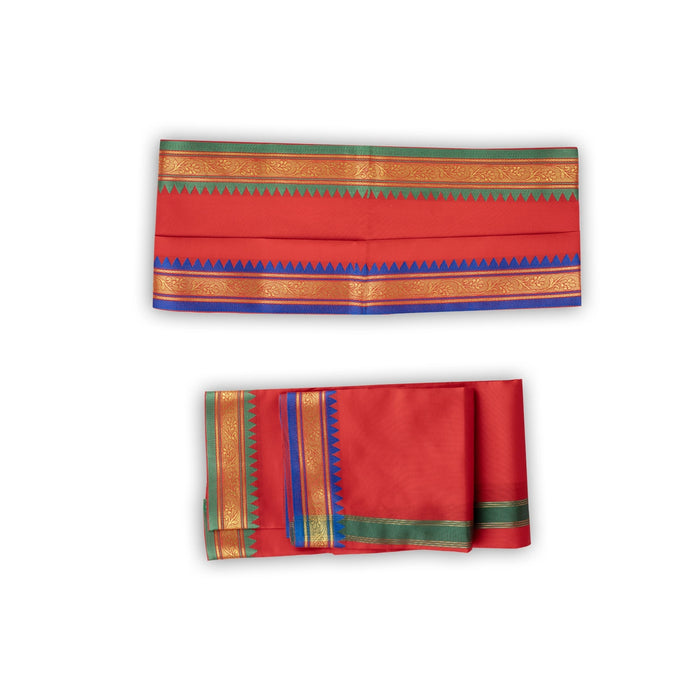Ganesha Vastra - 34 x 50 Inches | Pillaiyar Thundu / Cotton Angavastram for Deity - Bhagwan Vastra