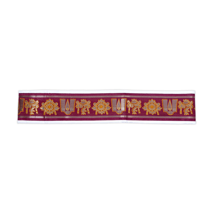 Iyer Belt - 1.25 Mtrs | Shankh Chakra Namam Design Belt/ Panchakacham Waist Belt for Vedic Rituals & Temple Wear