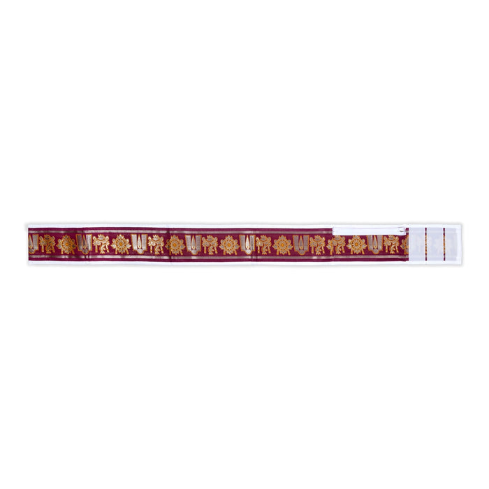 Iyer Belt - 1.25 Mtrs | Shankh Chakra Namam Design Belt/ Panchakacham Waist Belt for Vedic Rituals & Temple Wear