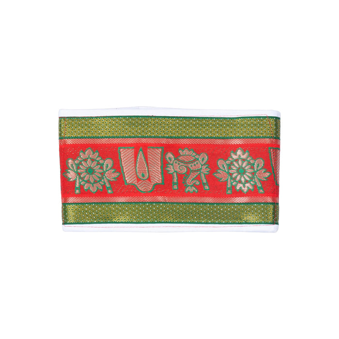 Iyer Belt - 1 Mtrs | Shankh Chakra Namam Border Design Waist Belt/ Panchakacham Hip Belt for Temple Wear