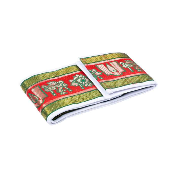 Iyer Belt - 1 Mtrs | Shankh Chakra Namam Border Design Waist Belt/ Panchakacham Hip Belt for Temple Wear