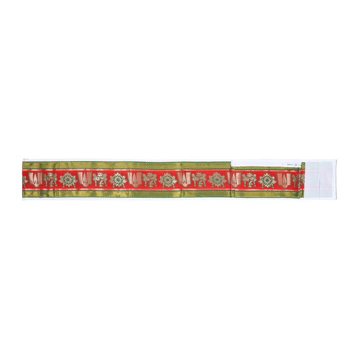 Iyer Belt - 1 Mtrs | Shankh Chakra Namam Border Design Waist Belt/ Panchakacham Hip Belt for Temple Wear