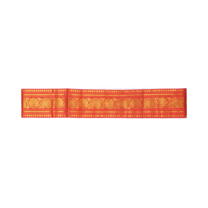 Iyer Belt Plain - 1.25 Mtrs | Jari Design Iyer Belt/ Dhoti Waist Belt for Pooja Rituals & Temple Wear