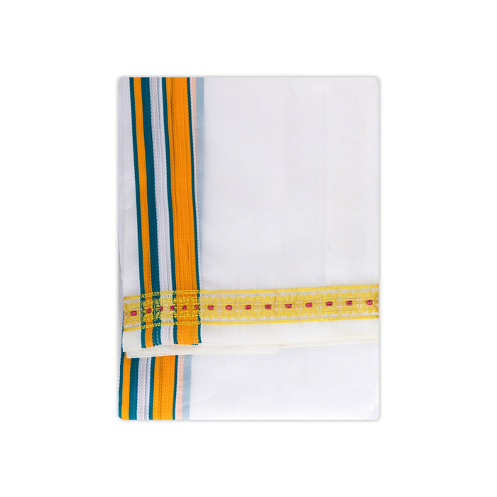 Navagraha Vastram - 1.5 Mtr - Rudraksha Border | Navagraha Cloth Set/ Navagraha Colour Clothes for Deity - Bhagwan Vastra