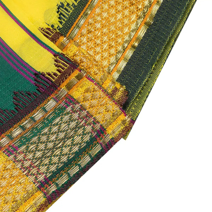 Ganesh Vastra Pair - 3 x 2 Feet | Jari Border Design Ganpati Vastra/ Veshti With Angavastra for Vinayagar - Bhagwan Vastra