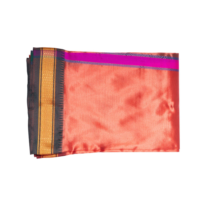 Ganesh Vastra Pair - 3 x 2 Feet | Jari Border Design Ganpati Vastra/ Veshti With Angavastra for Vinayagar - Bhagwan Vastra