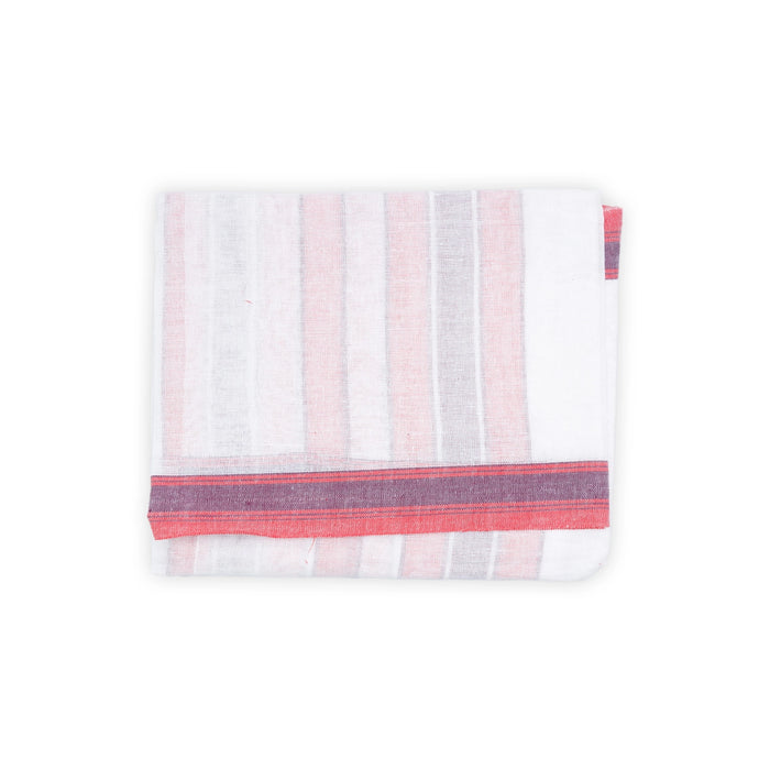 Ganesh Vastra - 4 x 9 Inches | Ganpati Dhoti/ White & Red Colour Pillaiyar Thundu/ Angavastra for Deity - Bhagwan Vastra
