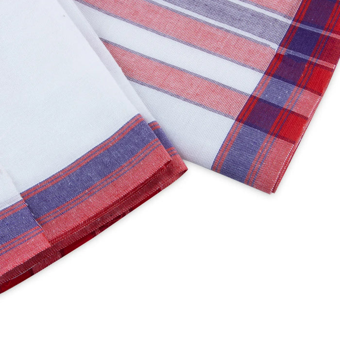 Ganesha Vastra - 4 x 8 Inches | Pillaiyar Thundu/ Half White with Red Colour Cotton Angavastram for Deity - Bhagwan Vastra