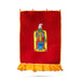 Meenakshi Amman Design Pooja Screen - 5 X 3.5 Feet | Satin Curtain/ Temple Screen/ Decorative Curtain For Home - Deity Curtain