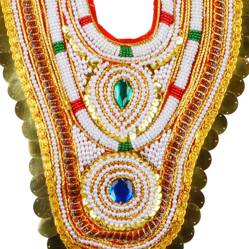Muthangi - 16 x 10.5 Inches | Deity Necklace/ Jewellery for Deity Decor - Neck & Body Accessories