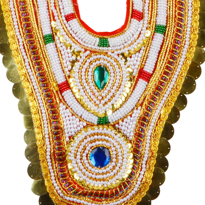 Muthangi - 16 x 10.5 Inches | Deity Necklace/ Jewellery for Deity Decor - Neck & Body Accessories