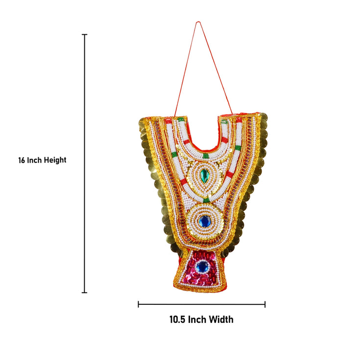 Muthangi - 16 x 10.5 Inches | Deity Necklace/ Jewellery for Deity Decor - Neck & Body Accessories