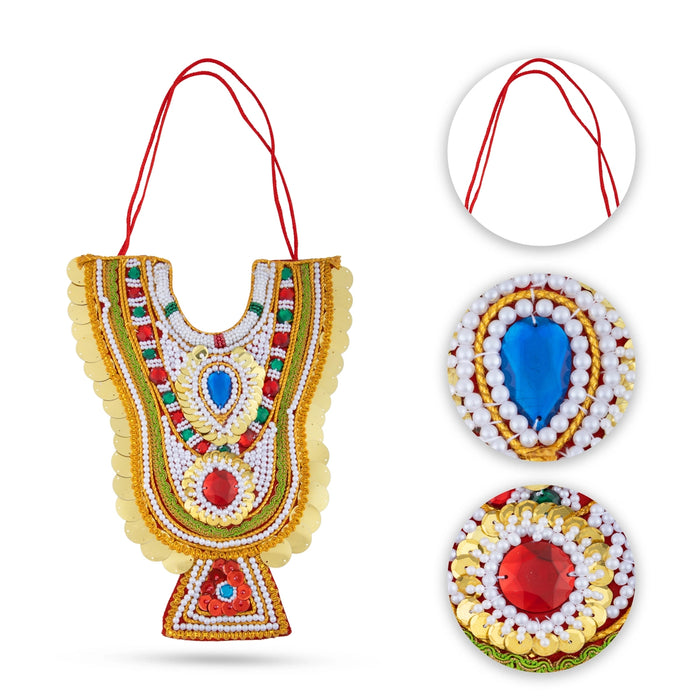 Muthangi - 12 x 8.5 Inches | Deity Necklace/ Jewellery for Deity Decor - Neck & Body Accessories