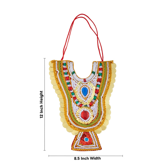 Muthangi - 12 x 8.5 Inches | Deity Necklace/ Jewellery for Deity Decor - Neck & Body Accessories