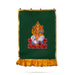 Ganesh Murti Design Pooja Screen- 5 X 3.5 Feet | Satin Curtain/ Temple Screen/ Decorative Curtain For Pooja Room - Deity Curtain