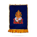 Ganesh Murti Design Pooja Screen- 5 X 3.5 Feet | Satin Curtain/ Temple Screen/ Decorative Curtain For Pooja Room - Deity Curtain