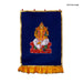 Ganesh Murti Design Pooja Screen- 5 X 3.5 Feet | Satin Curtain/ Temple Screen/ Decorative Curtain For Pooja Room - Deity Curtain