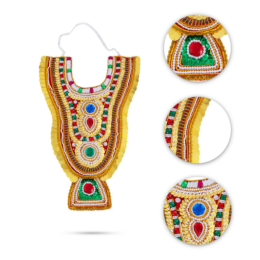 Muthangi - 18 x 10 Inches | Deity Necklace/ Jewellery for Deity Decor - Neck & Body Accessories