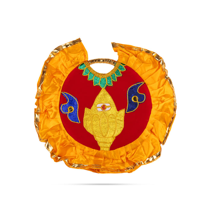 Peacock And Vel Design Aalavattam Visiri - 1.5 Feet | Velvet Hand Fan/ Embroidered Pooja Fan For Aarti Rituals - Pooja Accessories