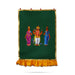 Murugan Valli Deivanai Design Pooja Screen- 5 X 3.5 Feet | Satin Curtain/ Temple Screen For Temple & Pooja Room - Deity Curtain