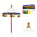 Tirupati Umbrella With Pirambu - 4.5 x 3.5 Inches | Temple Umbrella / God Umbrella / Decor For Temple - Temple Decoration