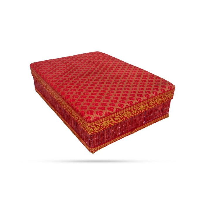 Saree Box - 3.5 x 14 Inches | Korai Box with Lid/ Storage Box for Home - Pooja Box & Paduka