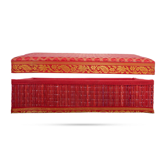 Saree Box - 3.5 x 14 Inches | Korai Box with Lid/ Storage Box for Home - Pooja Box & Paduka