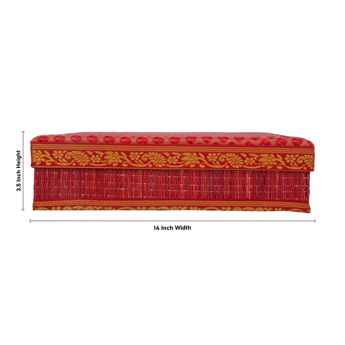 Saree Box - 3.5 x 14 Inches | Korai Box with Lid/ Storage Box for Home - Pooja Box & Paduka