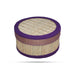 Pooja Box - 3 x 6 Inches | Korai Box with Lid/ Return Gift/ Round Shape Storage Box for Home - Pooja Box & Paduka