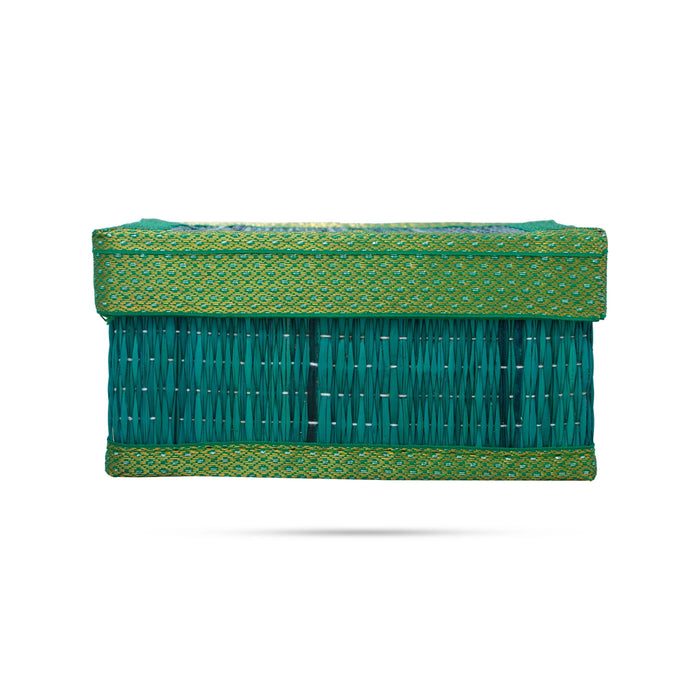 Pooja Box - 3 x 6 Inches | Korai Box with Lid/ Return Gift/ Square Shape Storage Box for Home - Pooja Box & Paduka