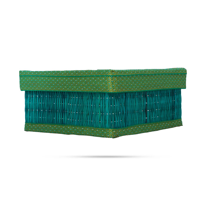 Pooja Box - 3 x 6 Inches | Korai Box with Lid/ Return Gift/ Square Shape Storage Box for Home - Pooja Box & Paduka