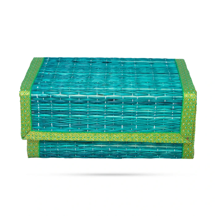 Pooja Box - 7 x 3 x 4 Inches | Korai Box with Magnet Lid/ Return Gift/ Storage Box for Home - Pooja Box & Paduka