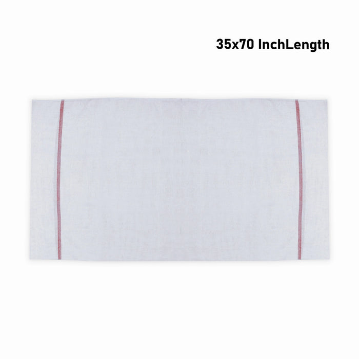 Towel - 35 x 70 Inches | White Angavastram / Thundu / Kasavu Shawl for Men - Shawls & Towels