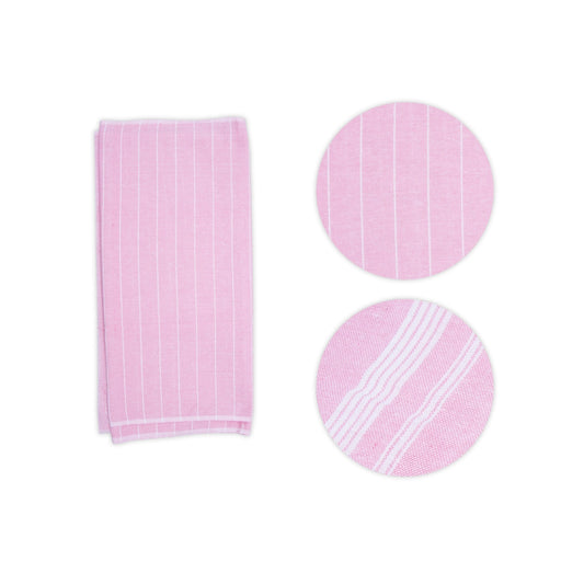 Towel - 54 x 29 Inches | Pink Colour Angavastram/ Cotton Thundu / Kasavu Shawl for Men - Shawls & Towels
