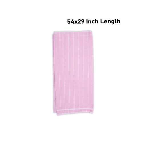 Towel - 54 x 29 Inches | Pink Colour Angavastram/ Cotton Thundu / Kasavu Shawl for Men - Shawls & Towels