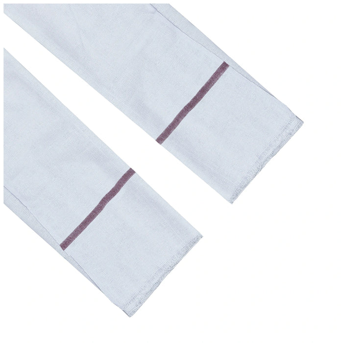 Towel - 20 x 40 Inches | White Gamcha / Angavastram / Thundu / Kasavu Shawl