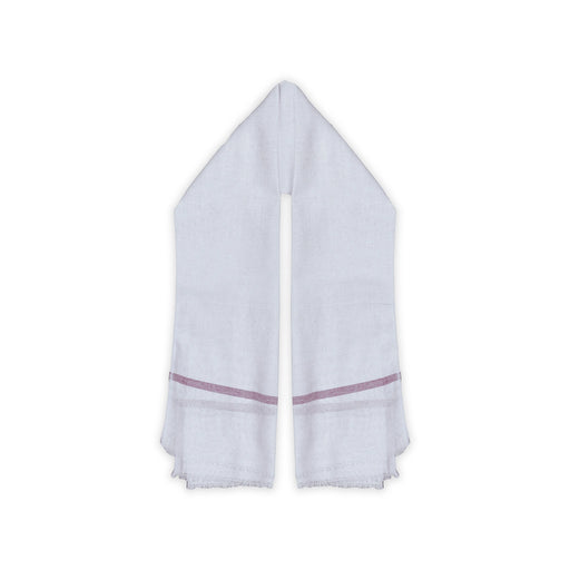 Towel - 10 x 6.5 Inches | White Colour Angavastram / Kasavu Shawl for Men - Shawls & Towels