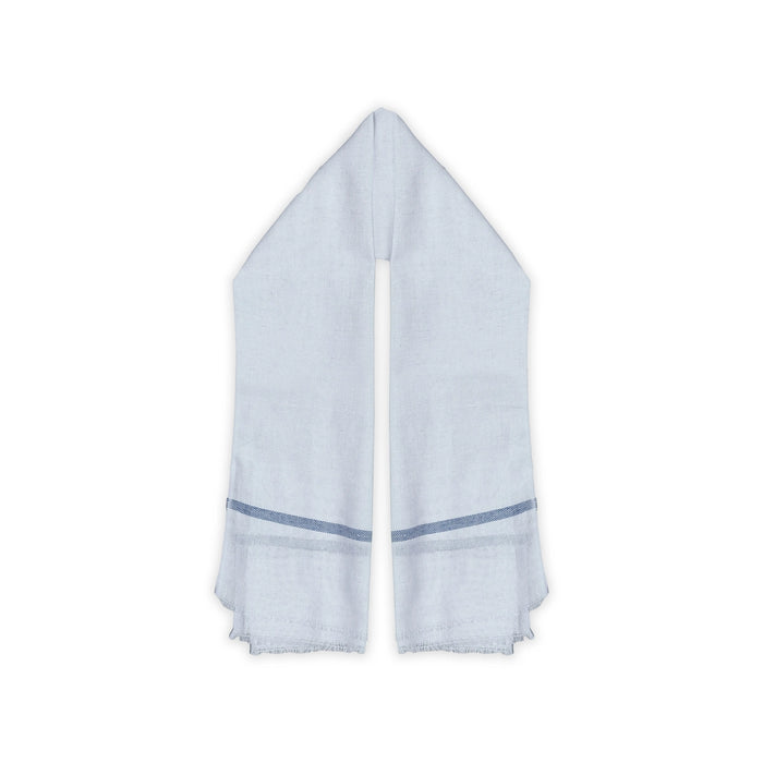 Towel - 25 x 48 Inches | White Colour Angavastram / Thundu / Kasavu Shawl for Men - Shawls & Towels