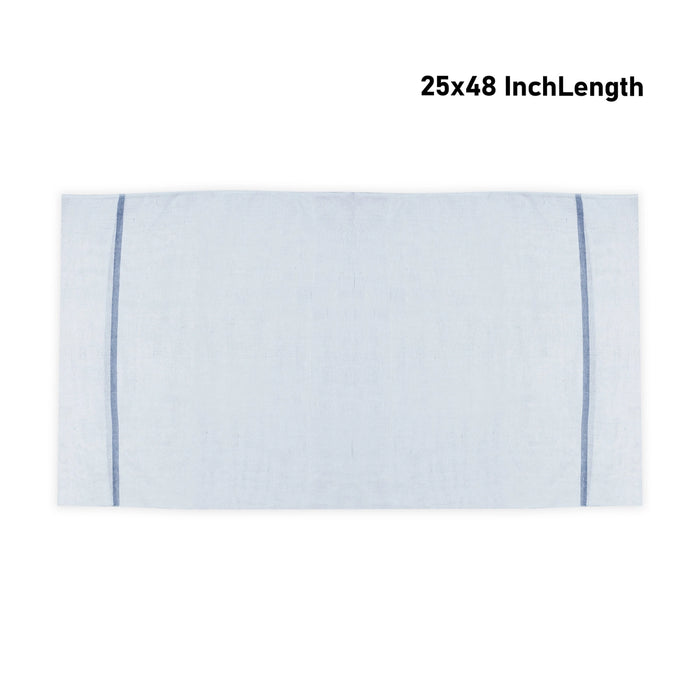 Towel - 25 x 48 Inches | White Colour Angavastram / Thundu / Kasavu Shawl for Men - Shawls & Towels