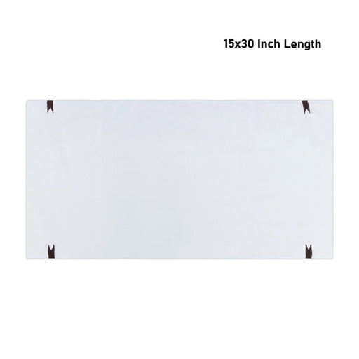 Towel - 15 x 30 Inches | White Angavastram / Chittai Kasavu Shawl for Men - Shawls & Towels