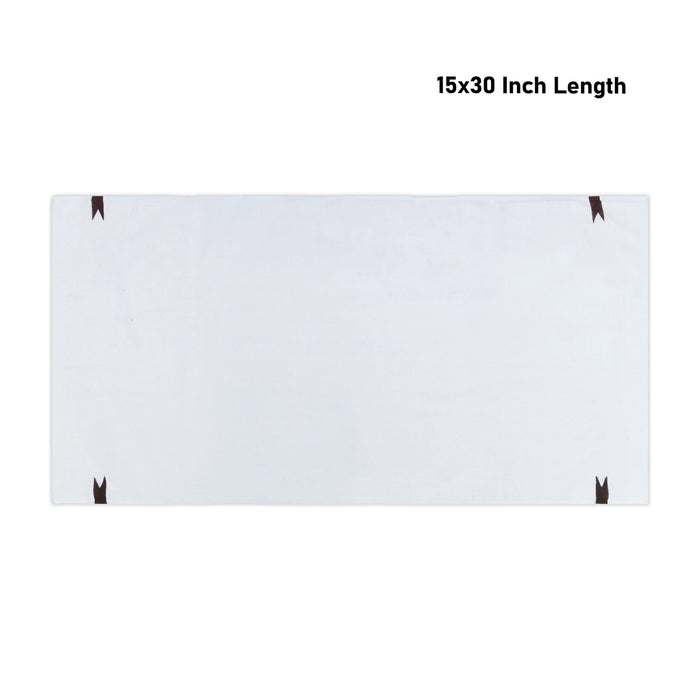 Towel - 15 x 30 Inches | White Angavastram / Chittai Kasavu Shawl for Men - Shawls & Towels