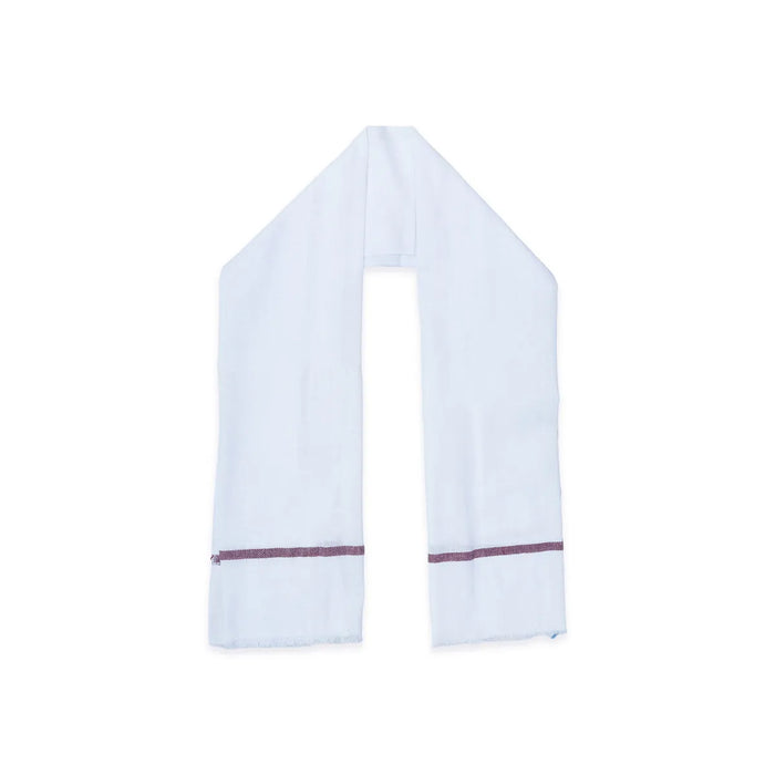 Cotton Towel – 24 x 42 Inches | White Thundu / Quick-Dry Bath Towel / Soft Gamcha for Home & Travel Use